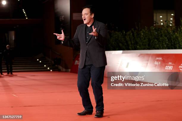 Quentin Tarantino attends the close encounter red carpet during the 16th Rome Film Fest 2021 on October 19, 2021 in Rome, Italy.