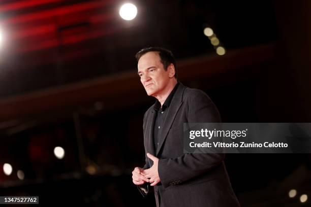 Quentin Tarantino attends the close encounter red carpet during the 16th Rome Film Fest 2021 on October 19, 2021 in Rome, Italy.