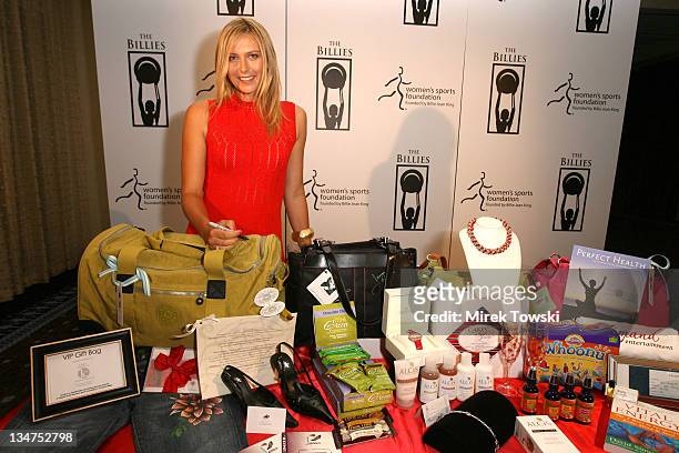 Maria Sharapova during 1st Annual The Billies Awards honoring women in sports; featuring gift bags by Klein Creative Communications at Beverly Hilton...