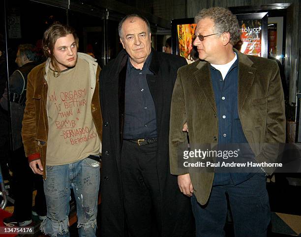 Michael Pitt, Bernardo Bertolucci, Director and Jeremy Thomas, Producer