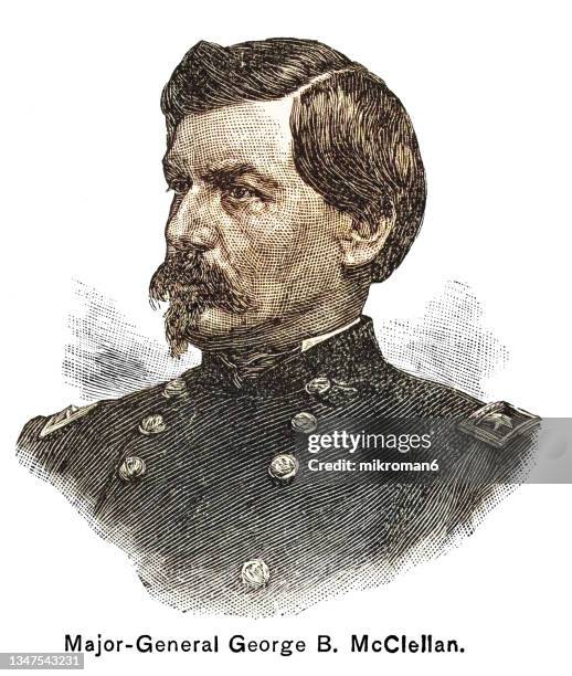 portrait of general george brinton mcclellan - mcclellan stock pictures, royalty-free photos & images