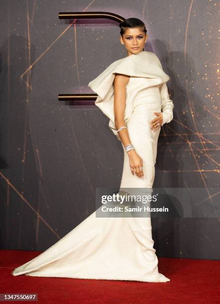 Zendaya attends the "Dune" UK Special Screening at Odeon Luxe Leicester Square on October 18, 2021 in London, England.