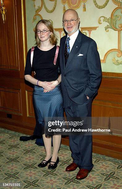 Halley Feiffer with her father Jules Feiffer during 2004 Writers Guild of America, East Awards - Arrivals at Pierre Hotel in New York City, New York,...