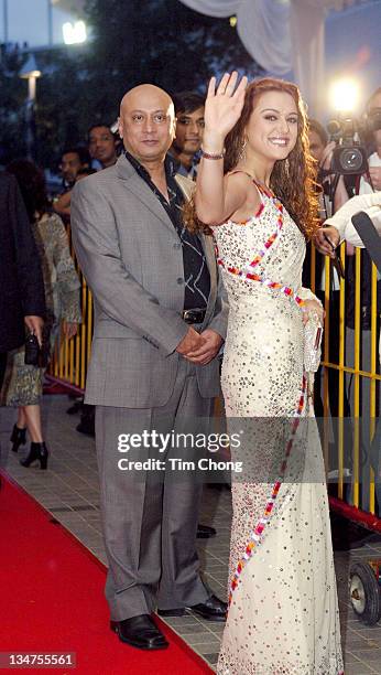 Preity Zinta during IIFA Bollywood Awards 2004 - Arrivals at Indoor Stadium in Singapore, SGP, Singapore.