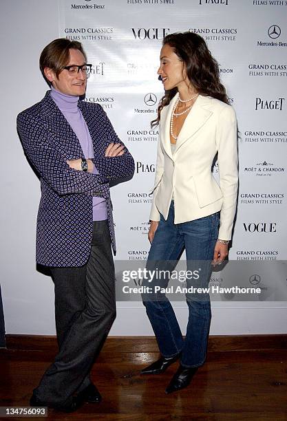 Hamish Bowles and Olivia Chantecaille during Grand Classics Films With Style screening of "Shampoo" hosted by Michael Kors and Hamish Bowles at SoHo...