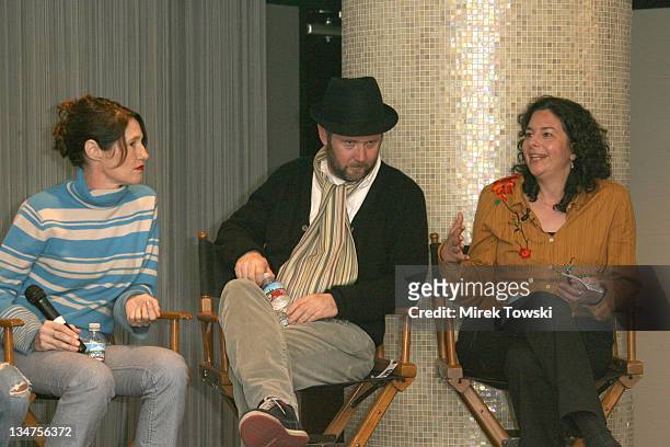 Valerie Faris, Jonathan Dayton and Rachel Rosen during Film Independent's Director Series 2007 at Pacific Design Center in Hollywood, California,...