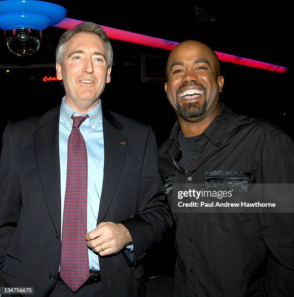 Joe Lamond and Darius Rucker during VH1 Songwriters in The Round Generations 2 at China Club in New York City, New York, United States.