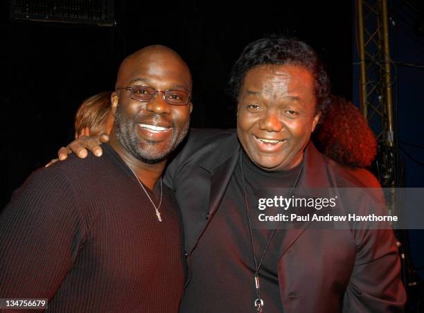 BeBe Winans and Lamont Dozier during VH1 Songwriters in The Round Generations 2 at China Club in New York City, New York, United States.