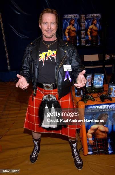 Professional Wrestler "Rowdy" Roddy Piper during Alzheimer's Association New York Chapter Sports Memories and Legends Night at Basketball City,...