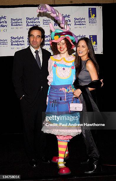 Ray Abruzzo, Wendy the Clown and Terri Ivens during Tri-State Starlight Childrens Foundation Honors Warren Kornblum and Robert Verrone at Marriott...