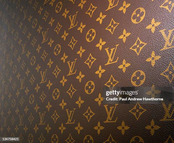 The Louis Vuitton backdrop during Louis Vuitton Kicks Off 150th Anniversary by Opening Its Largest Store in New York City - Press Conference at The...