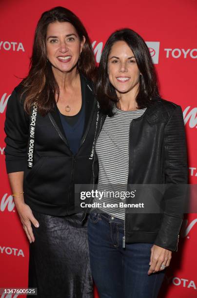 Laura Gentile and Rachel Epstein attend The Annual espnW: Women + Sports Summit day 2 at The Lodge at Torrey Pines on October 19, 2021 in La Jolla,...