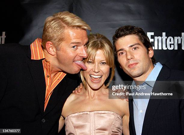 Fred Nelson, V.P. Of Editorial Development at Entertainment Weekly, Julie Bowen and fiance Scott Phillips attend Entertainment Weekly's party...