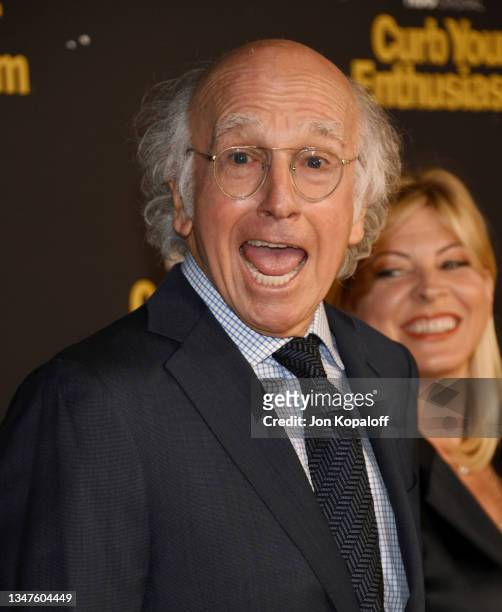 Larry David attends the Premiere Of HBO's "Curb Your Enthusiasm" at Paramount Pictures Studios on October 19, 2021 in Los Angeles, California.