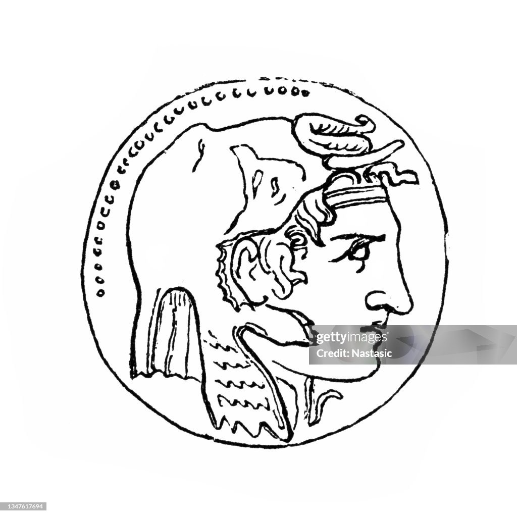 Alexander as the conqueror of India on a coin of King Ptolemy I