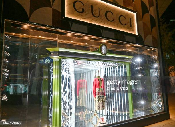 A Gucci flagship store is pictured on October 19, 2021 in Beijing