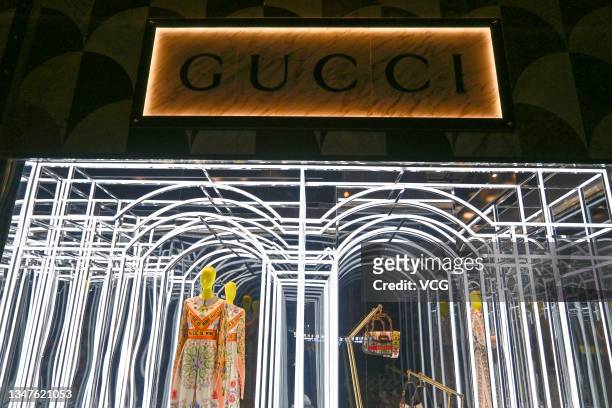 Gucci flagship store is pictured on October 19, 2021 in Beijing, China.