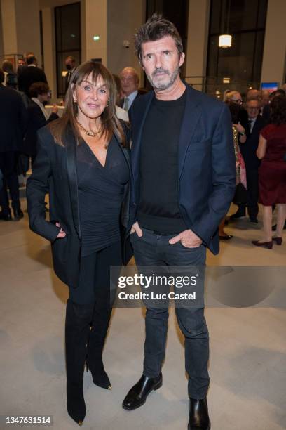 Babeth Djian and Paul-Emmanuel Reiffers attend the Diner des "Amis du Musee d'Art Moderne de Paris". Held at Musee d'Art Moderne de Paris on October...