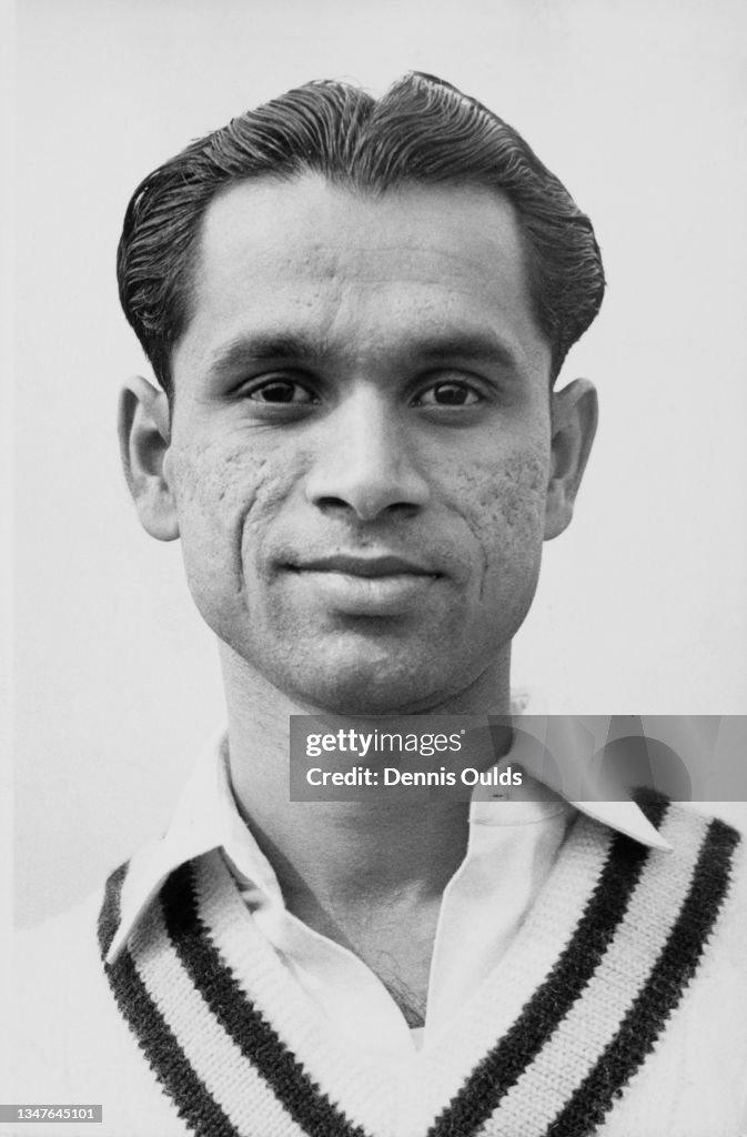 Portrait of Bapu Nadkarni - Indian Cricket Team