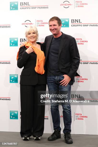 Caterina Caselli and Filippo Sugar attend the photocall of the movie "Caterina Caselli - Una Vita, Cento Vite" during the 16th Rome Film Fest 2021 on...