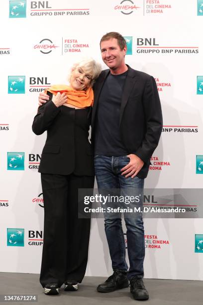 Caterina Caselli and Filippo Sugar attend the photocall of the movie "Caterina Caselli - Una Vita, Cento Vite" during the 16th Rome Film Fest 2021 on...