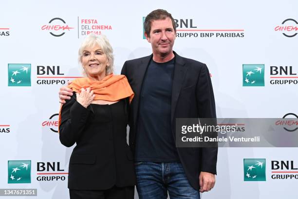 Caterina Caselli and Filippo Sugar attend the photocall of the movie "Caterina Caselli - Una Vita, Cento Vite" during the 16th Rome Film Fest 2021 on...