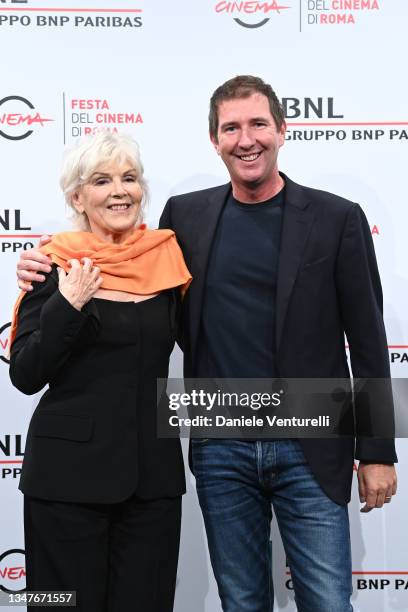 Caterina Caselli and Filippo Sugar attend the photocall of the movie "Caterina Caselli - Una Vita, Cento Vite" during the 16th Rome Film Fest 2021 on...