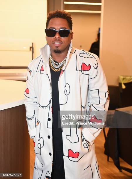 Bobby V backstage during The Millennium Tour 2021 at State Farm Arena on October 16, 2021 in Atlanta, Georgia.