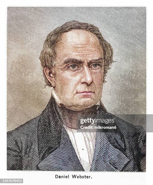 portrait of daniel webster, american lawyer and former united states secretary of state - 肖像画 ストックフォトと画像