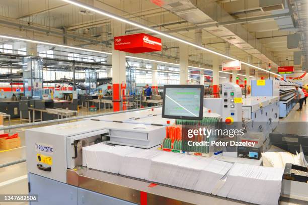 Feeder for the Intelligent Letter Sorting Machine at the Mount Pleasant Mail Centre or London Central Mail Centre on October 20,2021 in London,United...