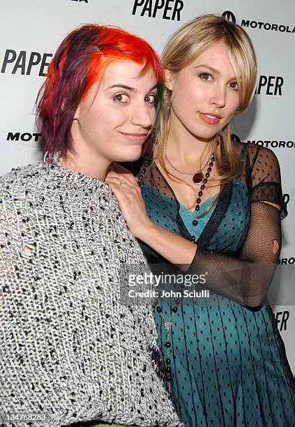 Diva Zappa and Sarah Carter during PAPER Magazine & Motorola Present the Beautiful People Party West at Social Hollywood in Los Angeles, California,...