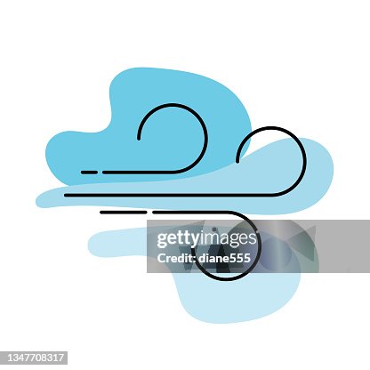 Wind - Wetter Dünne Linie Symbol Wind - Wetter Dünne Linie Symbol