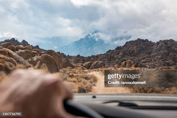 alabama hills, ca - driving pov stock pictures, royalty-free photos & images