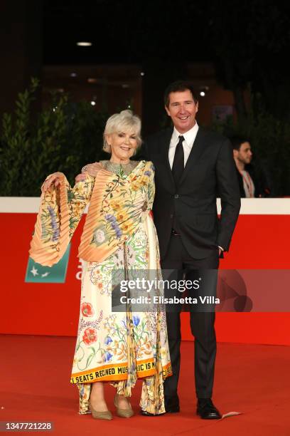 Caterina Caselli and Filippo Sugar attend the red carpet of the movie "Caterina Caselli - Una Vita, Cento Vite" during the 16th Rome Film Fest 2021...