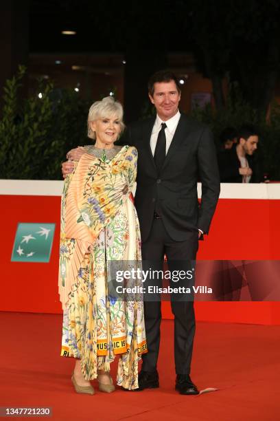 Caterina Caselli and Filippo Sugar attend the red carpet of the movie "Caterina Caselli - Una Vita, Cento Vite" during the 16th Rome Film Fest 2021...