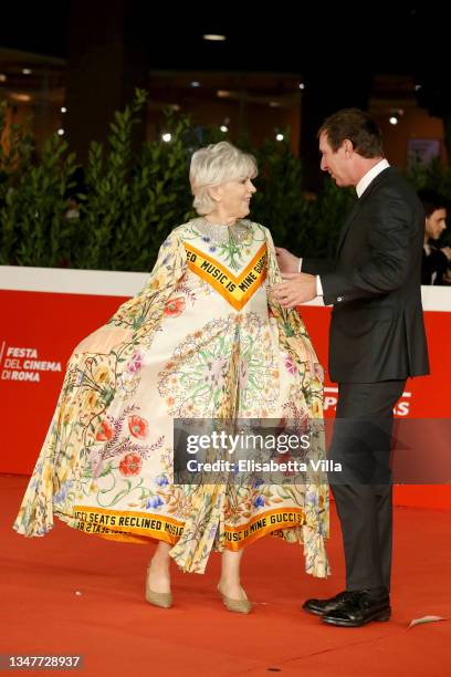 Caterina Caselli and Filippo Sugar attend the red carpet of the movie "Caterina Caselli - Una Vita, Cento Vite" during the 16th Rome Film Fest 2021...