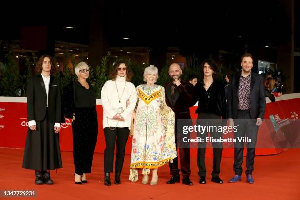 Sangiovanni, Malika Ayane, Madame, Caterina Caselli, Giuliano Sangiorgi, Francesco Motta and Raphael Gualazzi attend the red carpet of the movie...