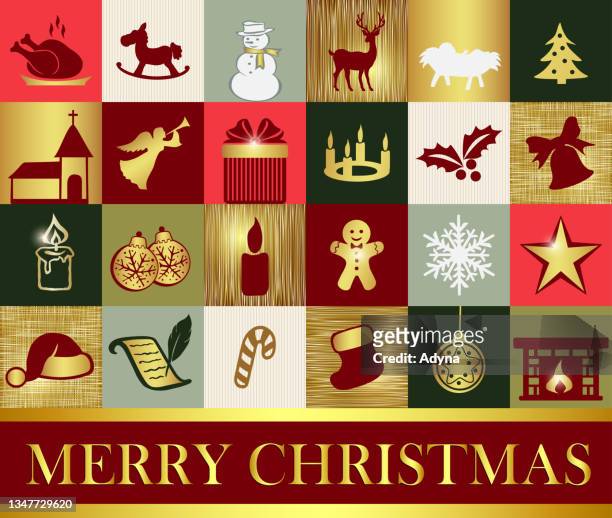frohe weihnachten adventskalender - advent calendar surprise stock-grafiken, -clipart, -cartoons und -symbole