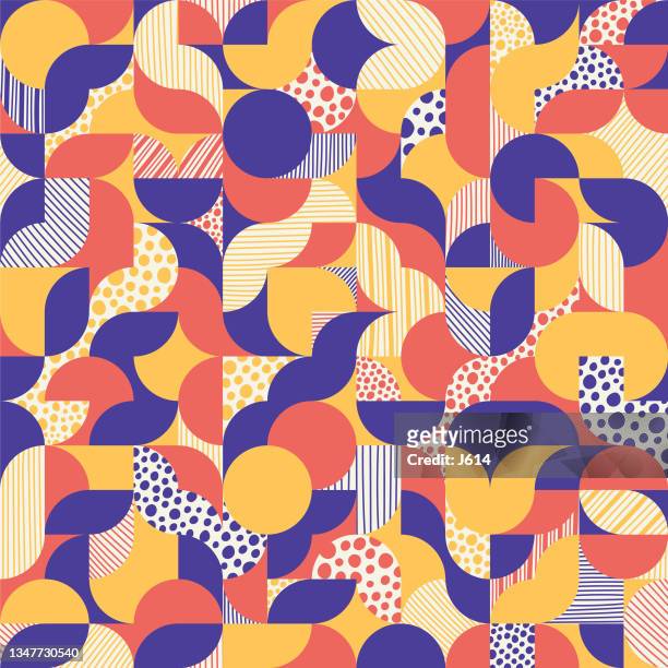 colorful seamless pattern - neo classical stock illustrations