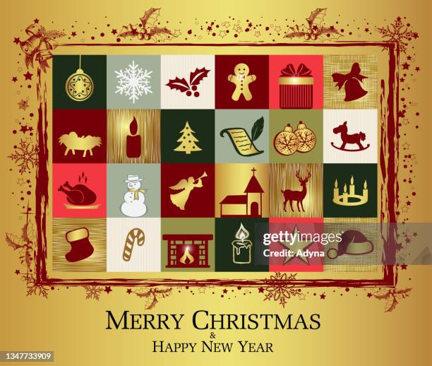 einfacher adventskalender - advent stock-grafiken, -clipart, -cartoons und -symbole