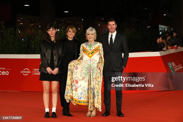 Greta Sugar, a guest, Caterina Caselli and Filippo Sugar attend the red carpet of the movie "Caterina Caselli - Una Vita, Cento Vite" during the 16th...