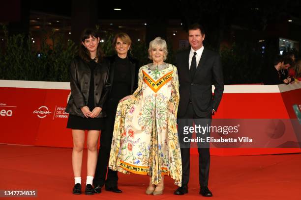 Greta Sugar, a guest, Caterina Caselli and Filippo Sugar attend the red carpet of the movie "Caterina Caselli - Una Vita, Cento Vite" during the 16th...