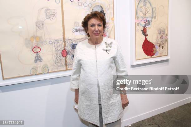 French Minister of Culture Roselyne Bachelot attend the FIAC 2021 - International Contemporary Art Fair : Press Preview at Grand Palais Ephemere on...
