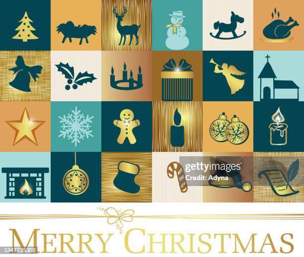 adventskalender icons - adventskalender stock-grafiken, -clipart, -cartoons und -symbole