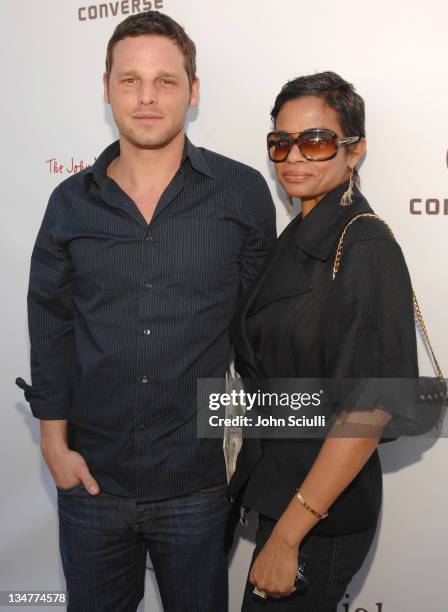 Justin Chambers and Keisha Chambers during 5th Annual John Varvatos Stuart House Benefit Presented by Converse at John Varvatos Boutique in Los...