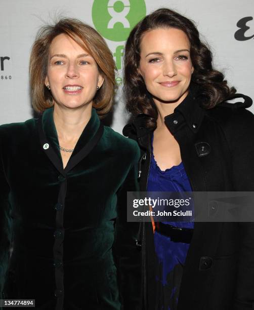 Janet McKinley, chair of Oxfam, and Kristin Davis during Esquire House 360 Hosts Annual Cocktail Party for Oxfam - Red Carpet at Esquire House in...