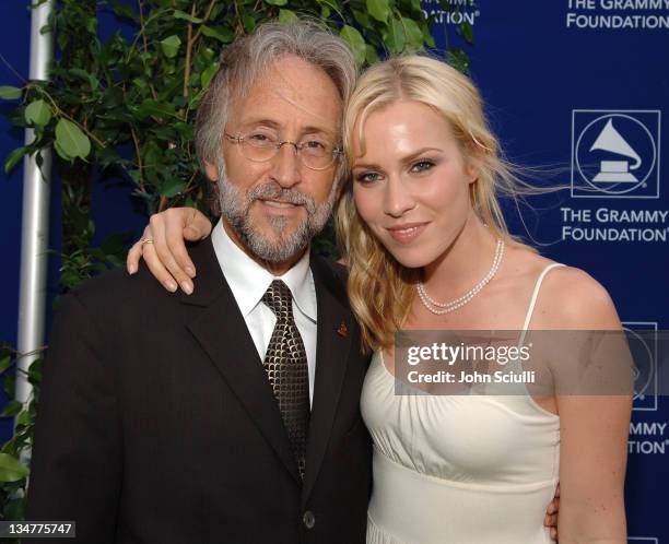 Neil Portnow of NARAS and Natasha Bedingfield during Starry Night Benefit Honoring Los Angeles Mayor Antonio Villaraigosa - Red Carpet at Villa...