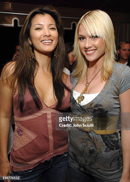 Kelly Hu and Tara Conner during Oakley Women's Eyewear Launch Party at Sunset Tower Hotel in West Hollywood, California, United States.