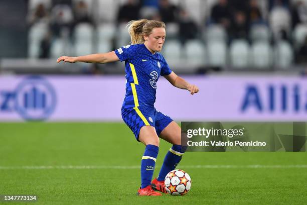 Erin Cuthbert of Chelsea FC Women in action during the UEFA Women's Champions League group A match between Juventus and Chelsea FC Women at Allianz...