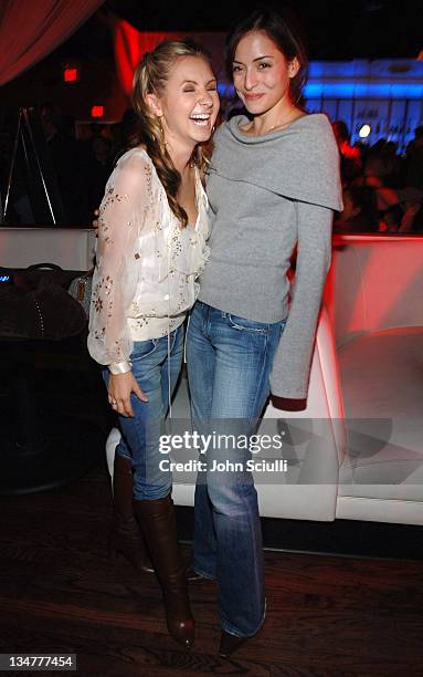 Beverley Mitchell and Emmanuelle Vaugier during "Saw II" Cast and Crew Screening - After Party at Level 3 in Hollywood, California, United States.